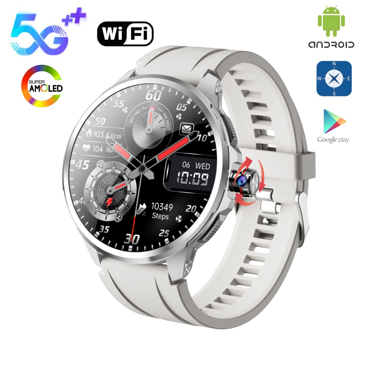 Smartwatch Instagram - 4G 5G LTE نظام أندرويد 1.95