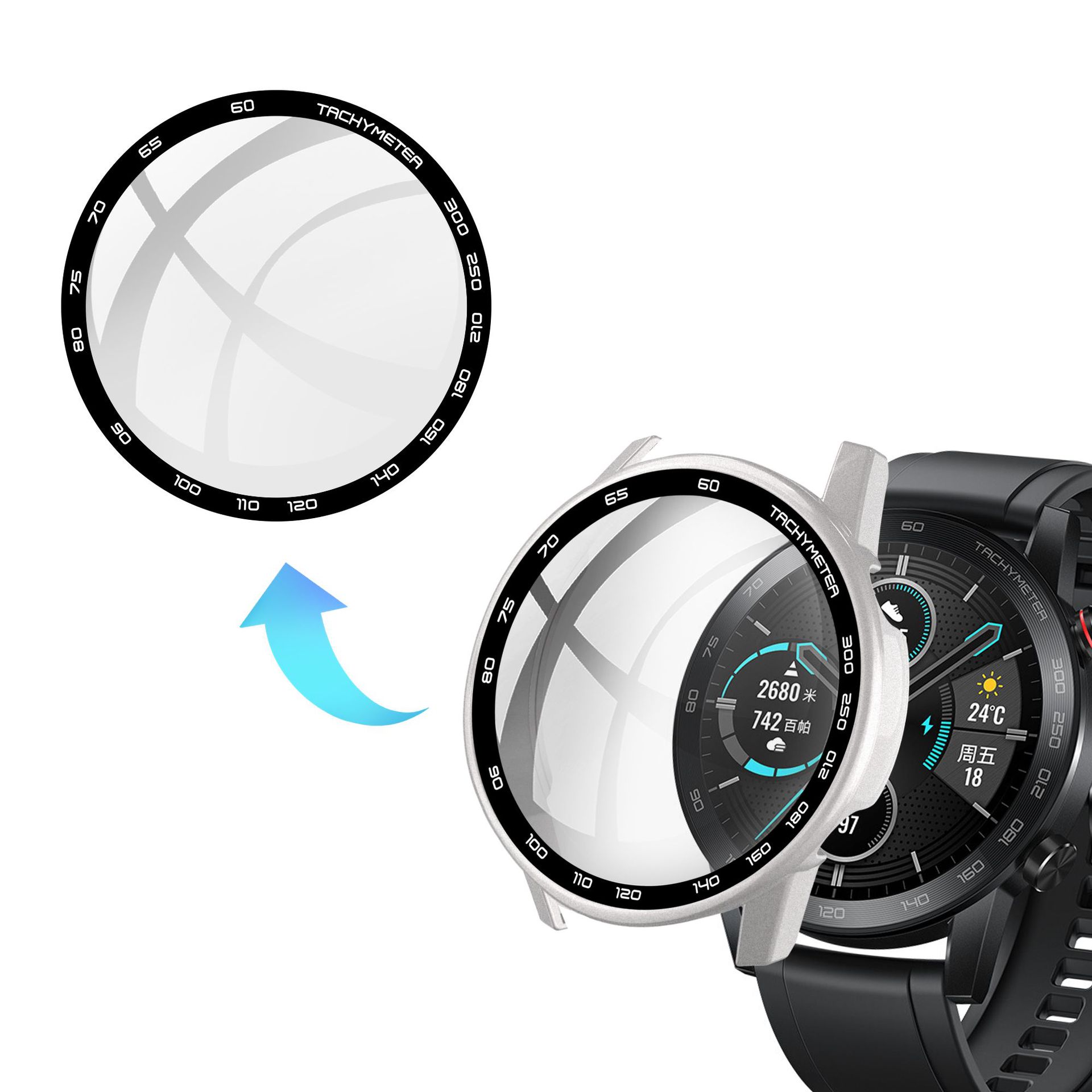 حافة الثابت الزجاج حامي الشاشة - مراجعة Motorola Smartwatch Accessories وسعره
