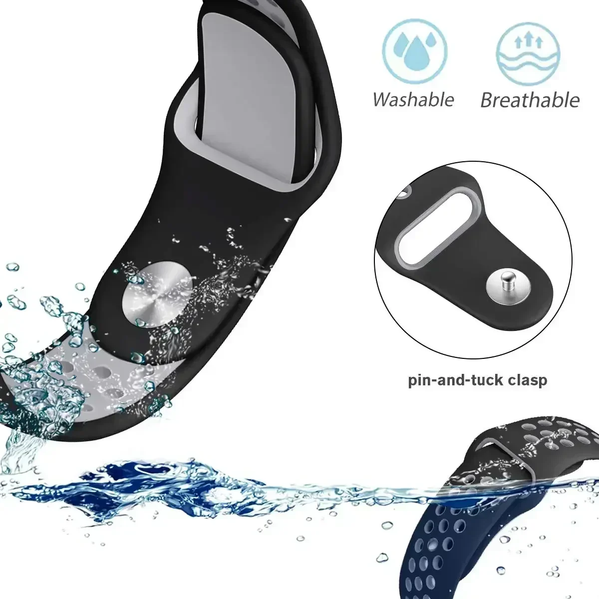حزام رياضي ثنائي اللون قابل لل - مراجعة Motorola Smartwatch Accessories وسعره
