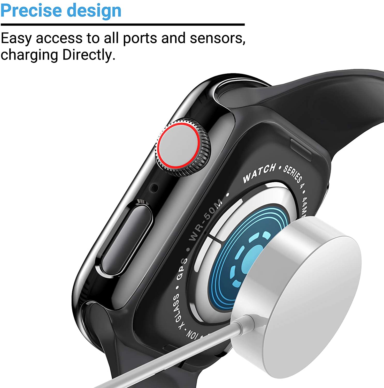 زجاج + غطاء لساعة أبل 44 مللي  - مراجعة Smartwatch Band Accessories وسعره