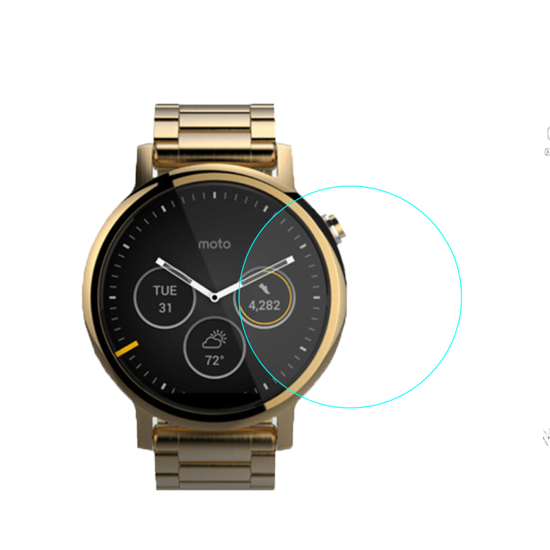 5 قطعة الزجاج المقسى فيلم واقي - مراجعة Motorola Smartwatch Accessories وسعره