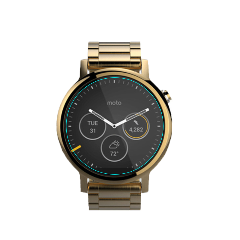 5 قطعة الزجاج المقسى فيلم واقي - مراجعة Motorola Smartwatch Accessories وسعره