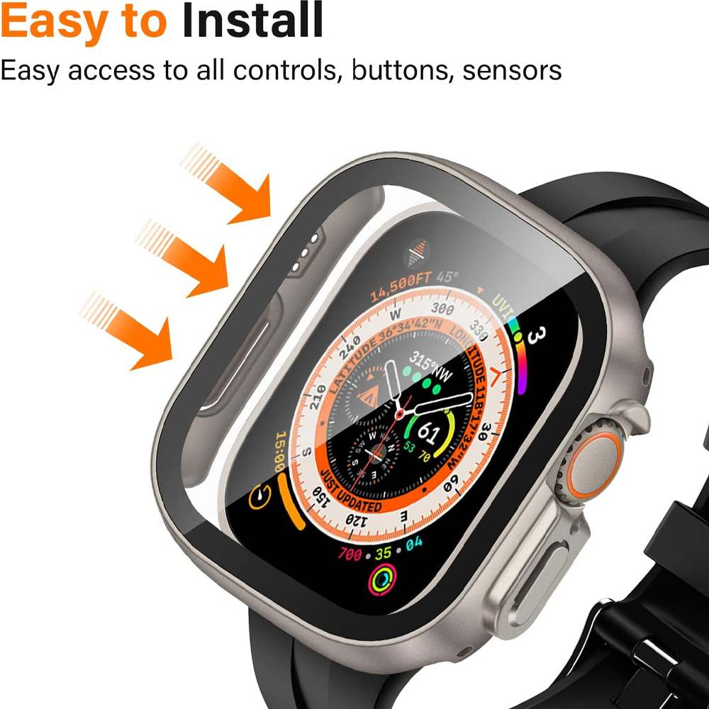 زجاج + حافظة لساعة أبل الترا 2 - مراجعة Smartwatch Band Accessories وسعره